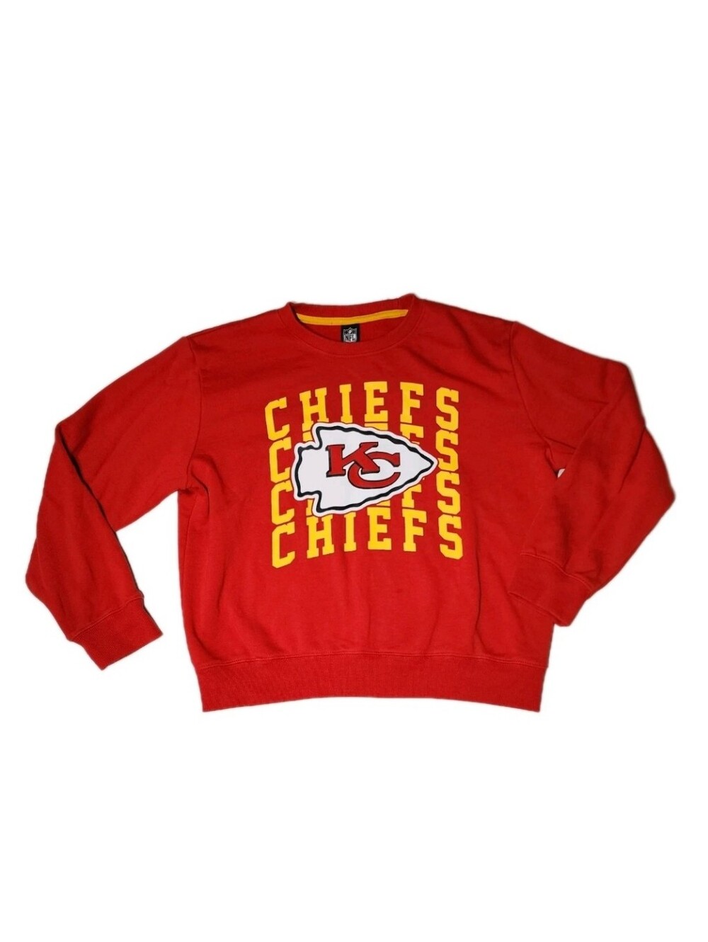 Kansas City Chiefs NFL Team ApparelRed Pullover SweatshirtWomens Girls Large